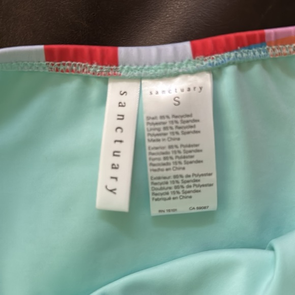 NWOT Sanctuary Colorful Retro Swim Bottoms - Picture 2 of 3